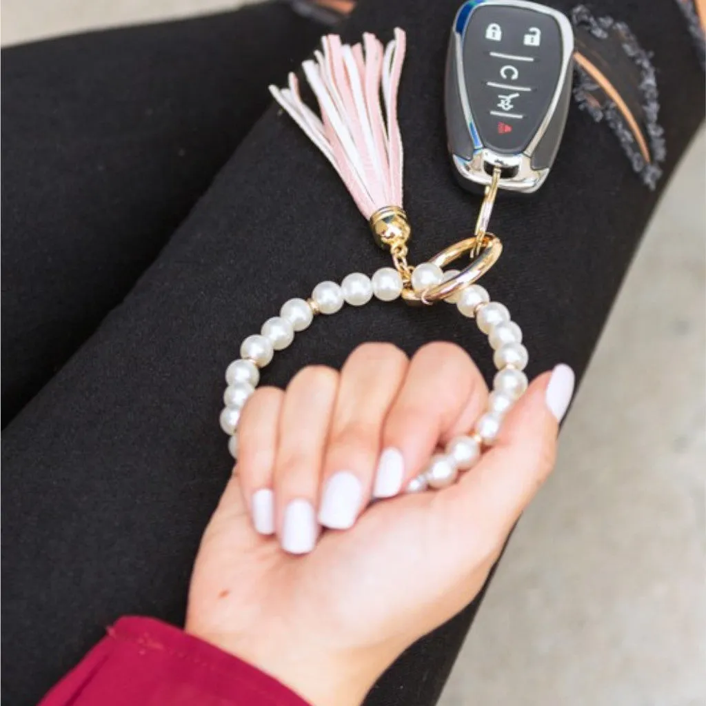Classic Pearl Key Ring Bracelet