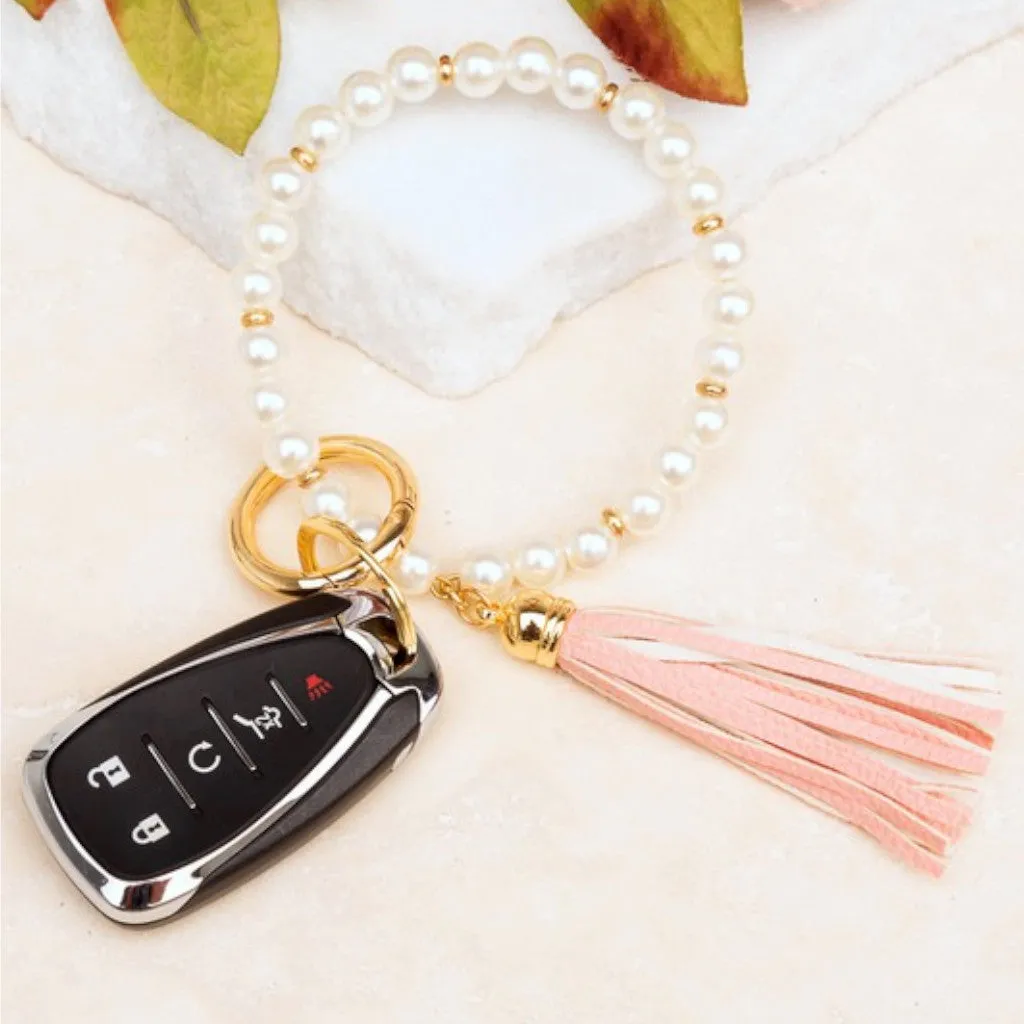 Classic Pearl Key Ring Bracelet