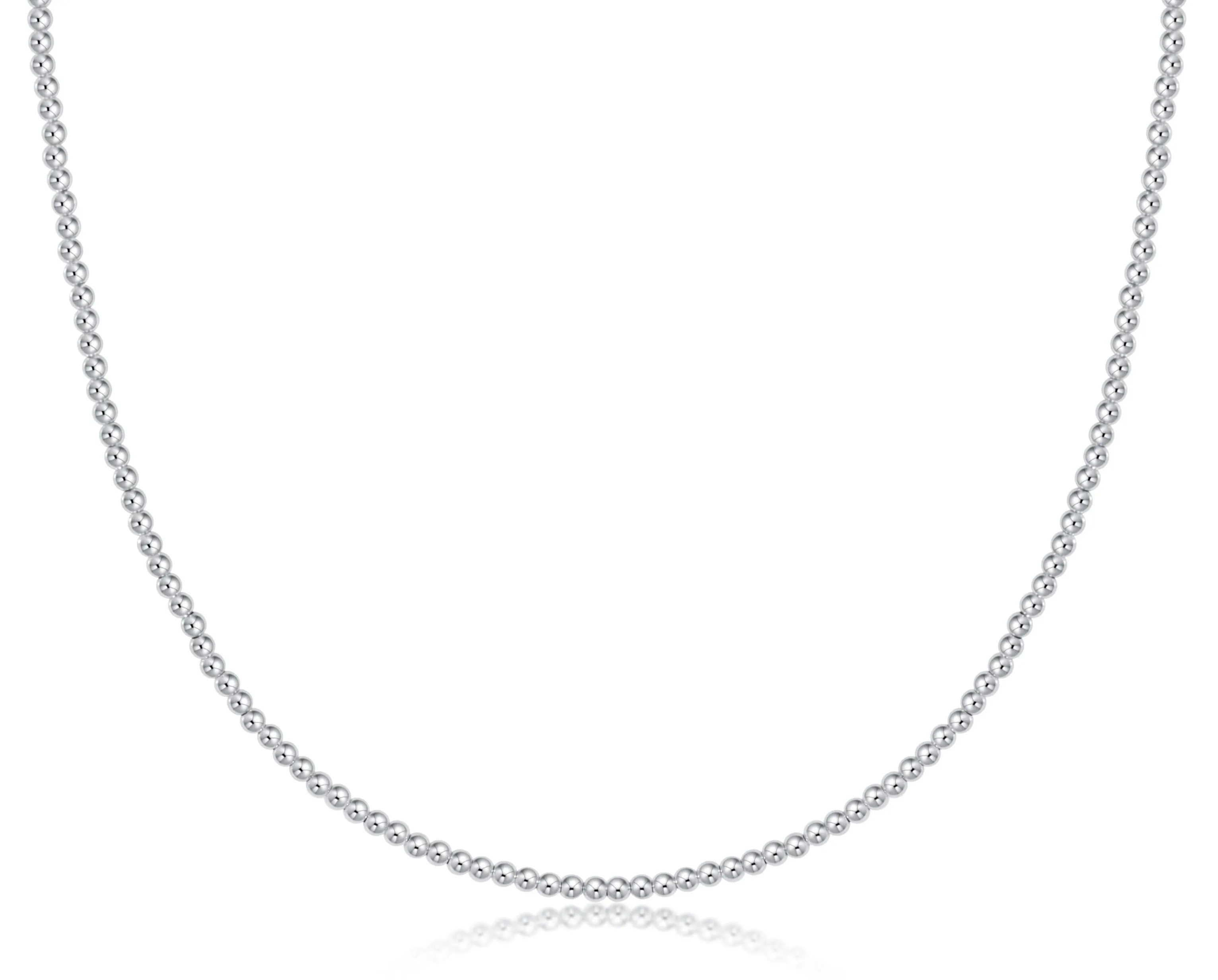 Classic Sterling Silver 2mm Bead Choker
