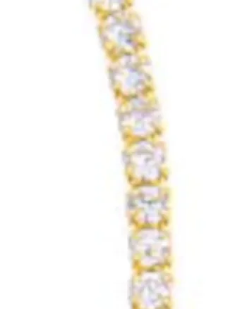 Classic Thin Tennis Necklace Gold 20" | Gold