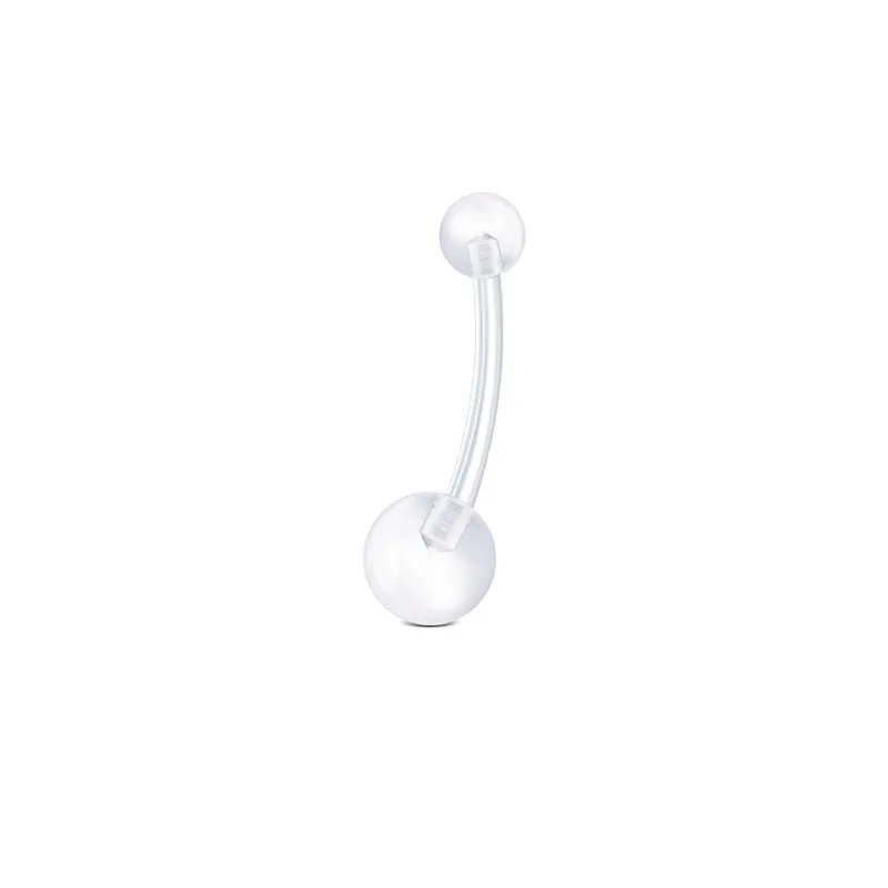 Clear Flexible Pregnancy Belly Rings Retainer Acrylic 14G Different Length Available