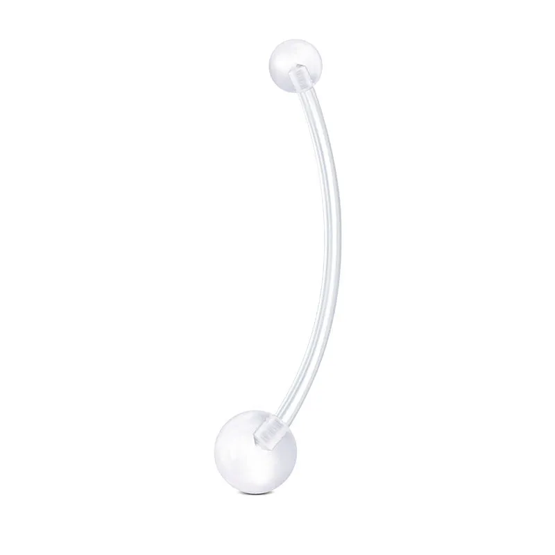 Clear Flexible Pregnancy Belly Rings Retainer Acrylic 14G Different Length Available