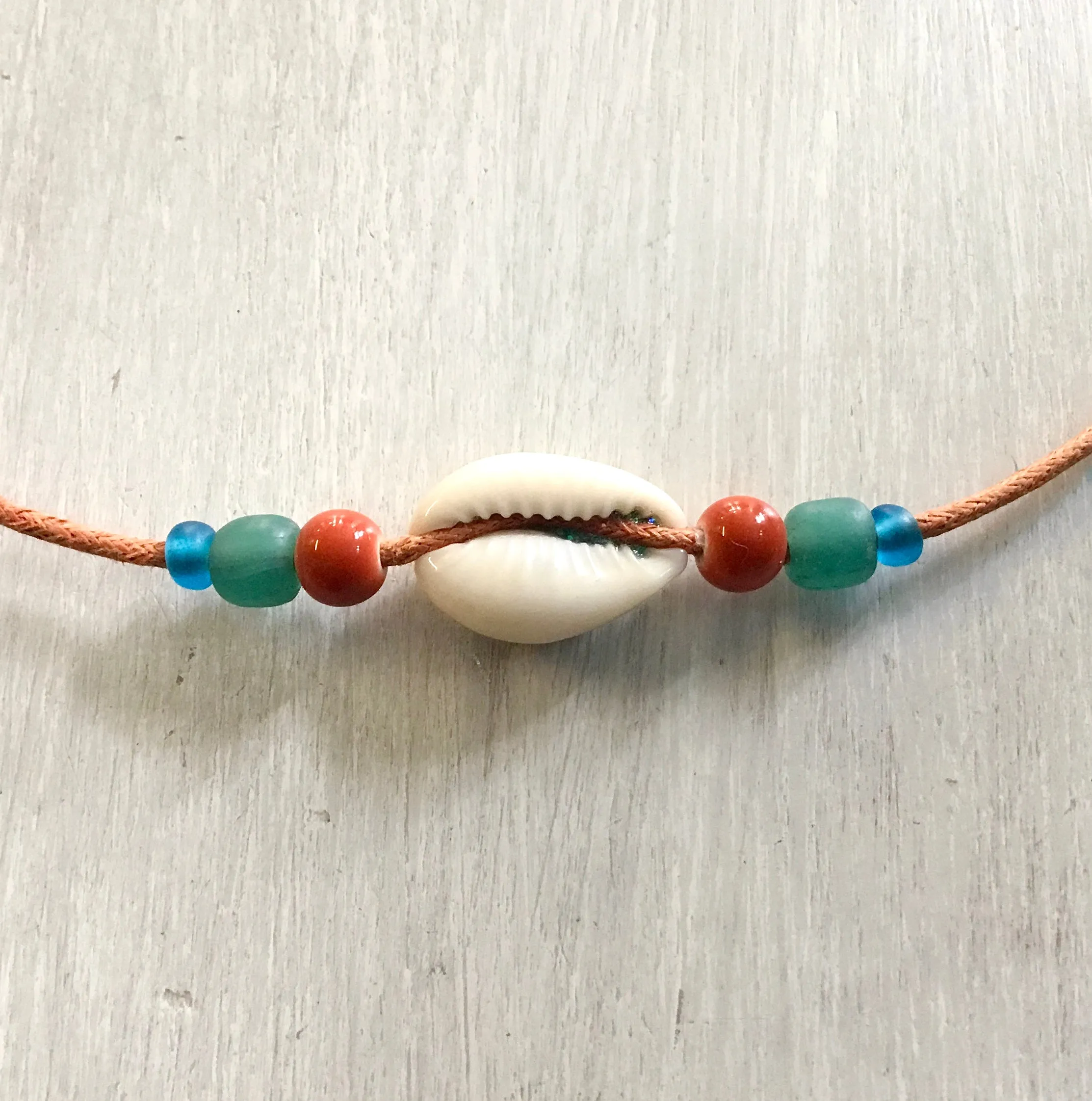 Colorful Cowrie Choker Necklace