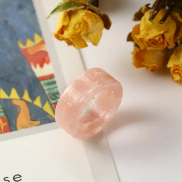 Colorful Minimalist Acrylic Resin Thin Ring