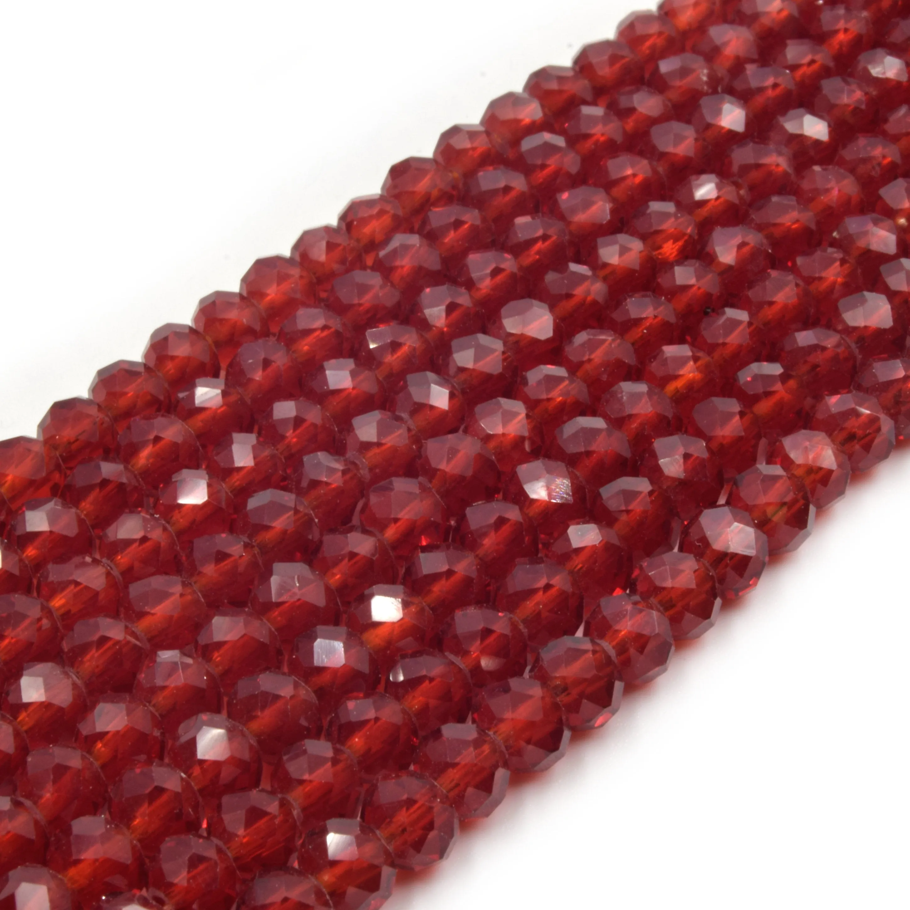 Crystal Beads by Chinese Origin: Transparent, Purple, Red, Pink, Clear 6mm Rondelle shape