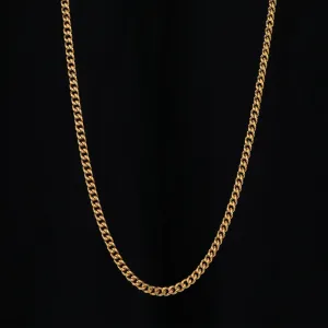 Cuban Link Chain 3mm - Gold RG133