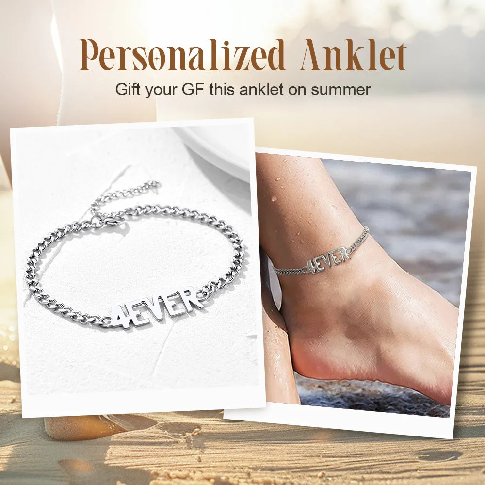 Custom Name Anklet Ankle Bracelet for Women