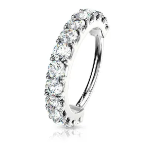 CZ Lined Bendable Hoop Rings