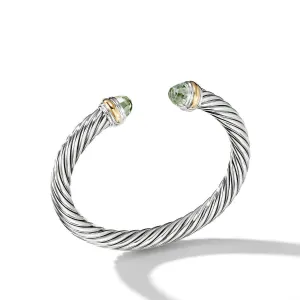 David Yurman Cable Classics Collection Bracelet with Prasiolite and 14K Gold - Extra Large