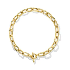 David Yurman DY Madison Toggle Necklace in 18K Yellow Gold, 13.5mm - 20 Inches