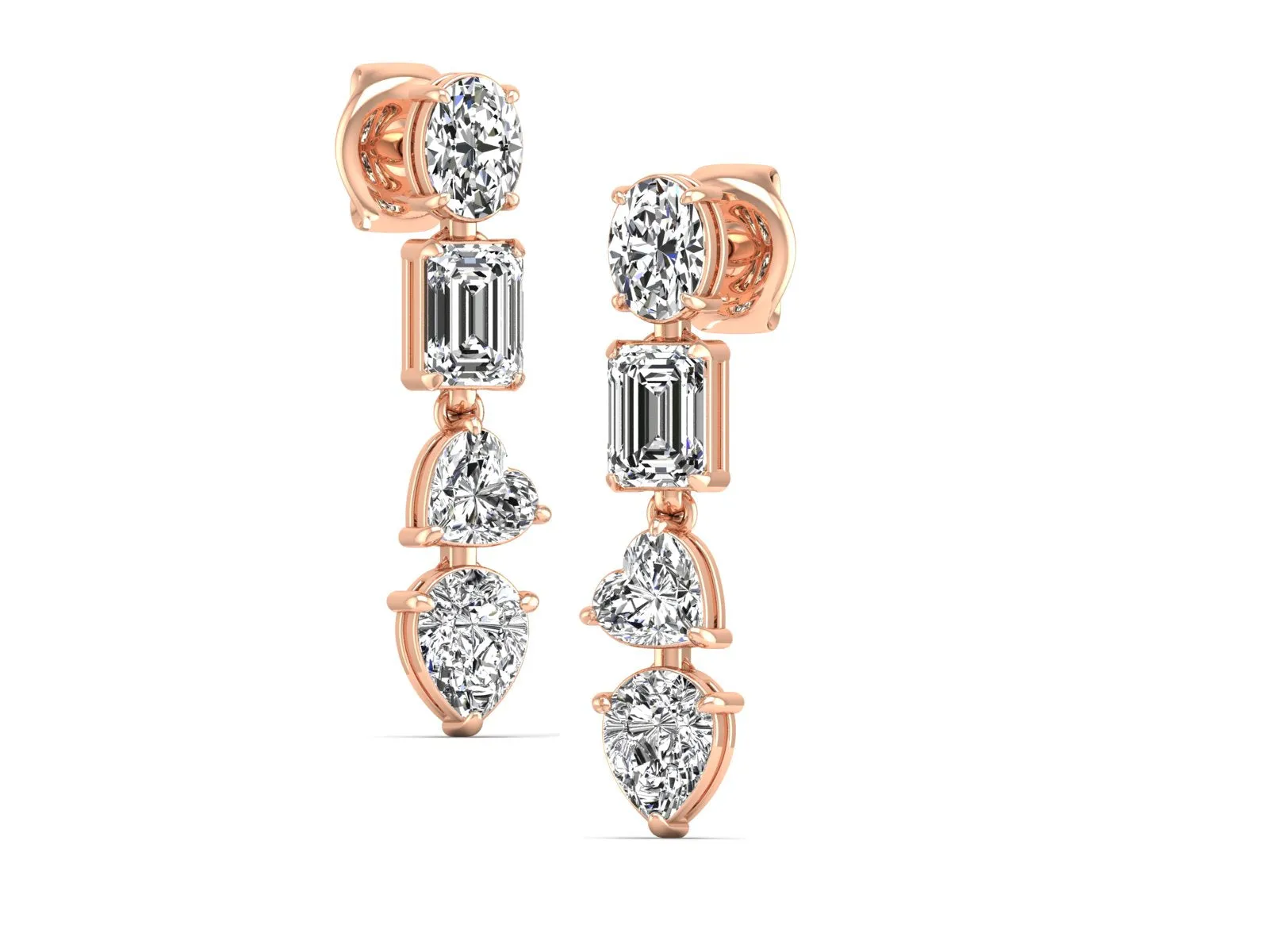 Designer, Dangle Earrings - 6.33 ct.
