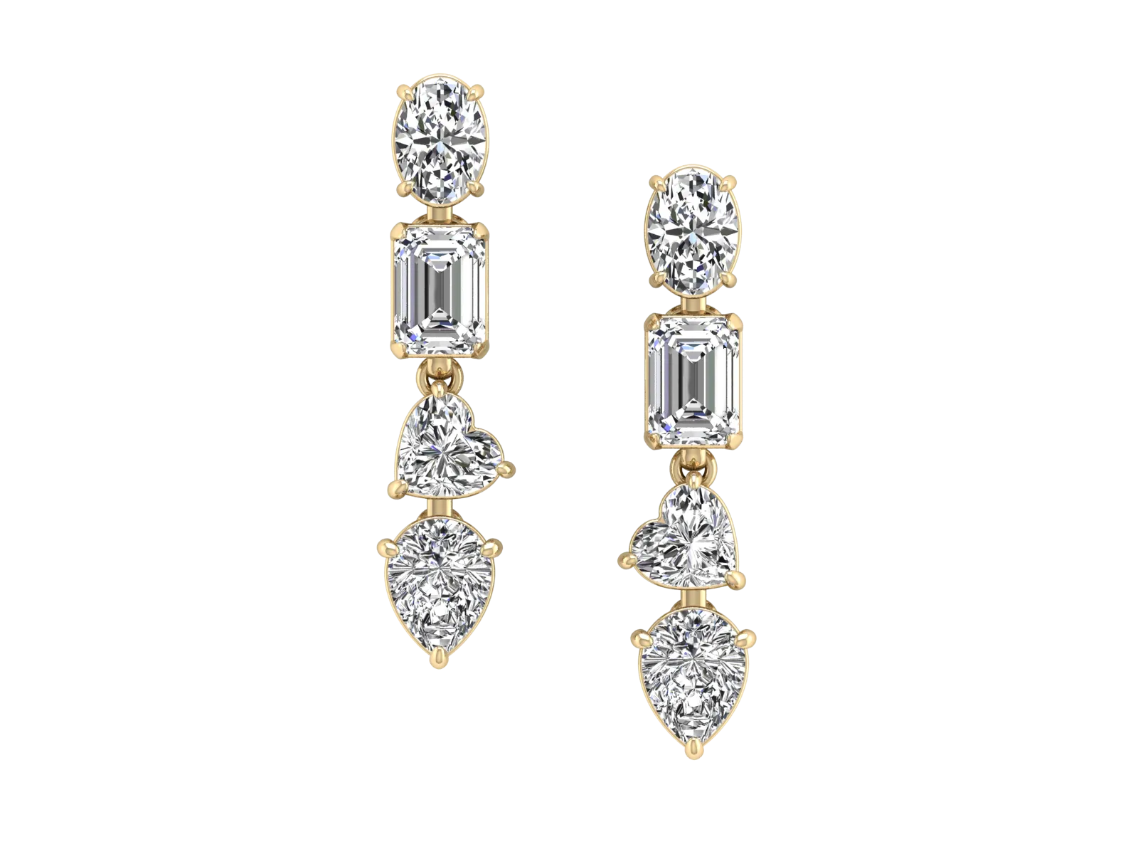 Designer, Dangle Earrings - 6.33 ct.