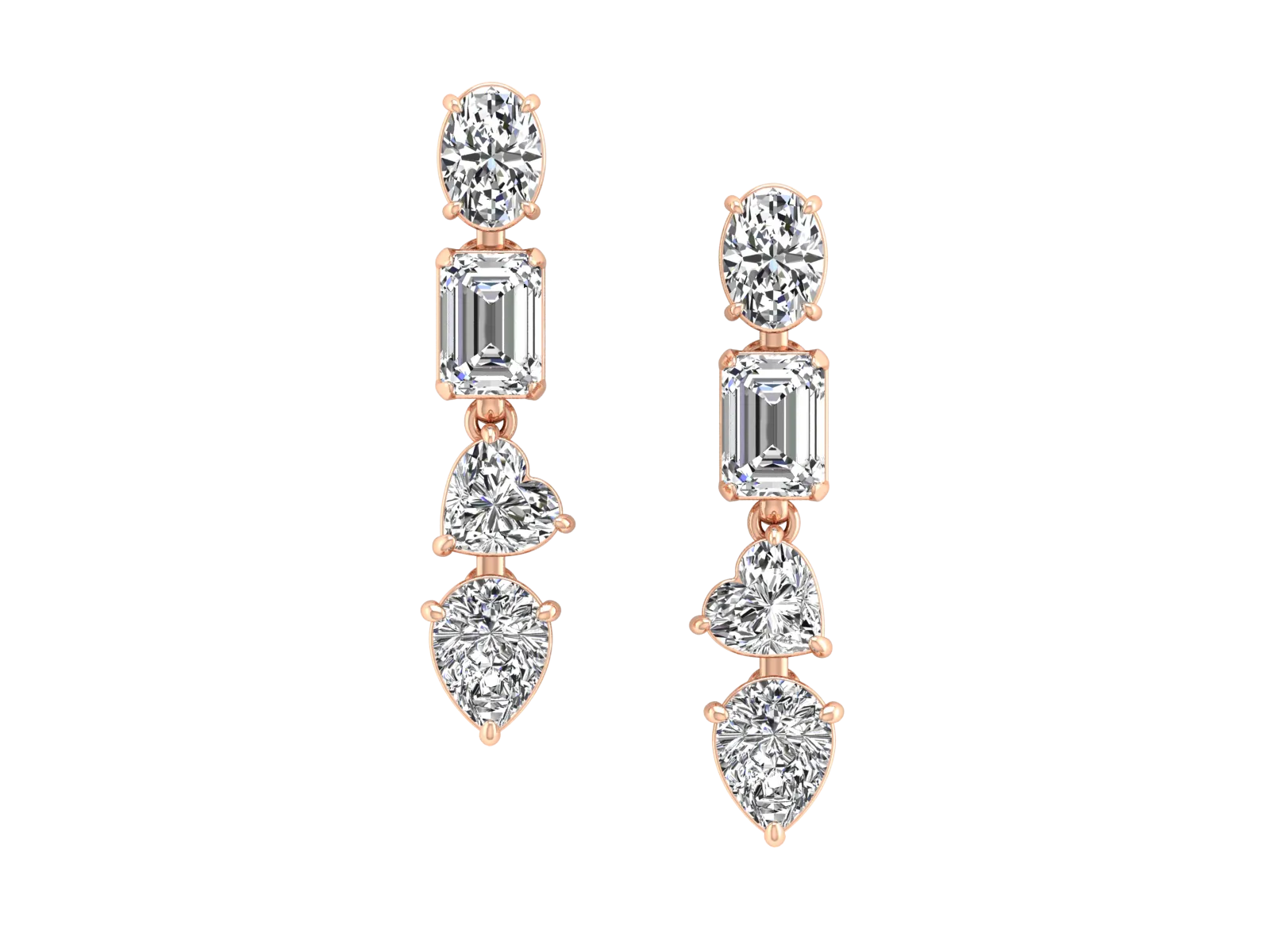 Designer, Dangle Earrings - 6.33 ct.