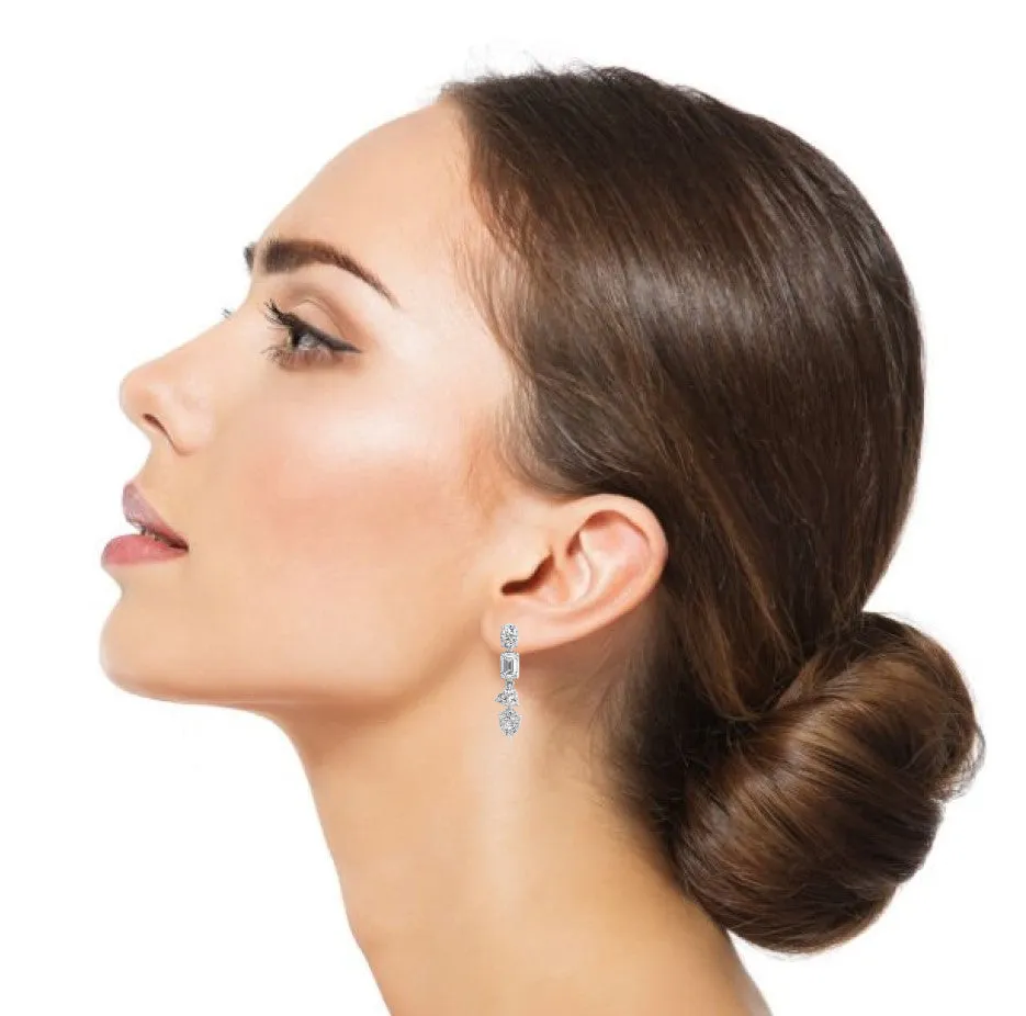 Designer, Dangle Earrings - 6.33 ct.