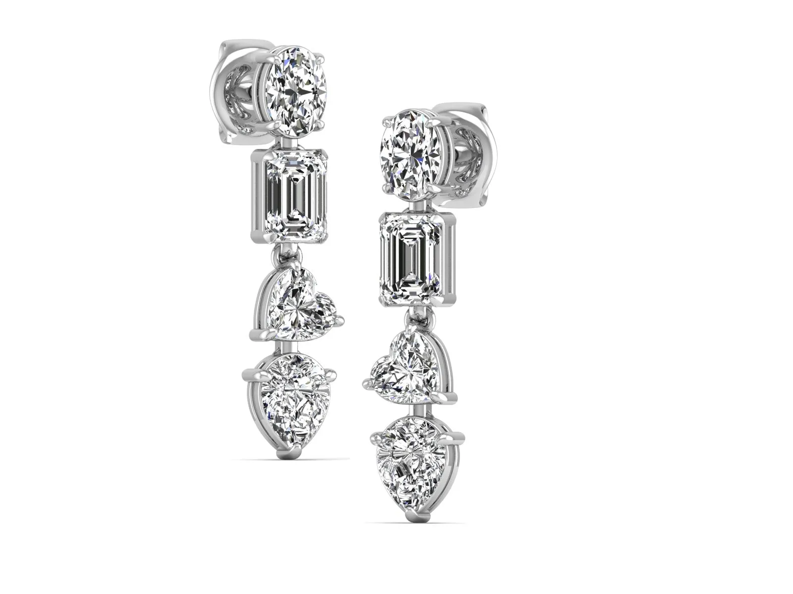 Designer, Dangle Earrings - 6.33 ct.