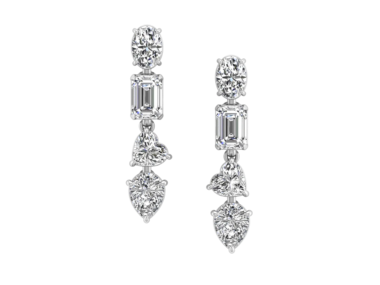 Designer, Dangle Earrings - 6.33 ct.