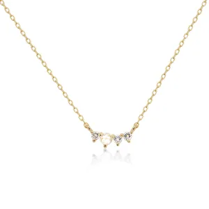 Diana Sapphire x Topaz Necklace // 14k Italian Solid Gold
