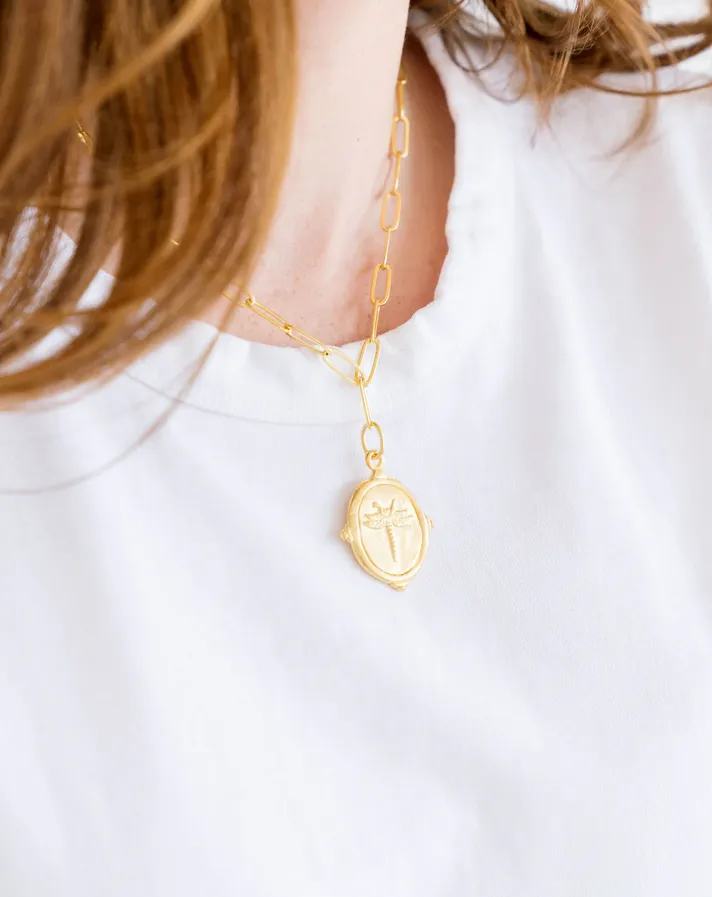 Dragonfly Paperclip Necklace