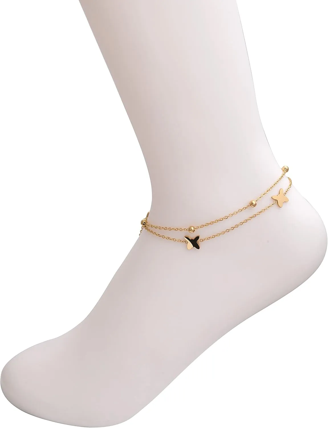 Edforce Stainless Steel Charms Anklet Foot Bracelet for Women
