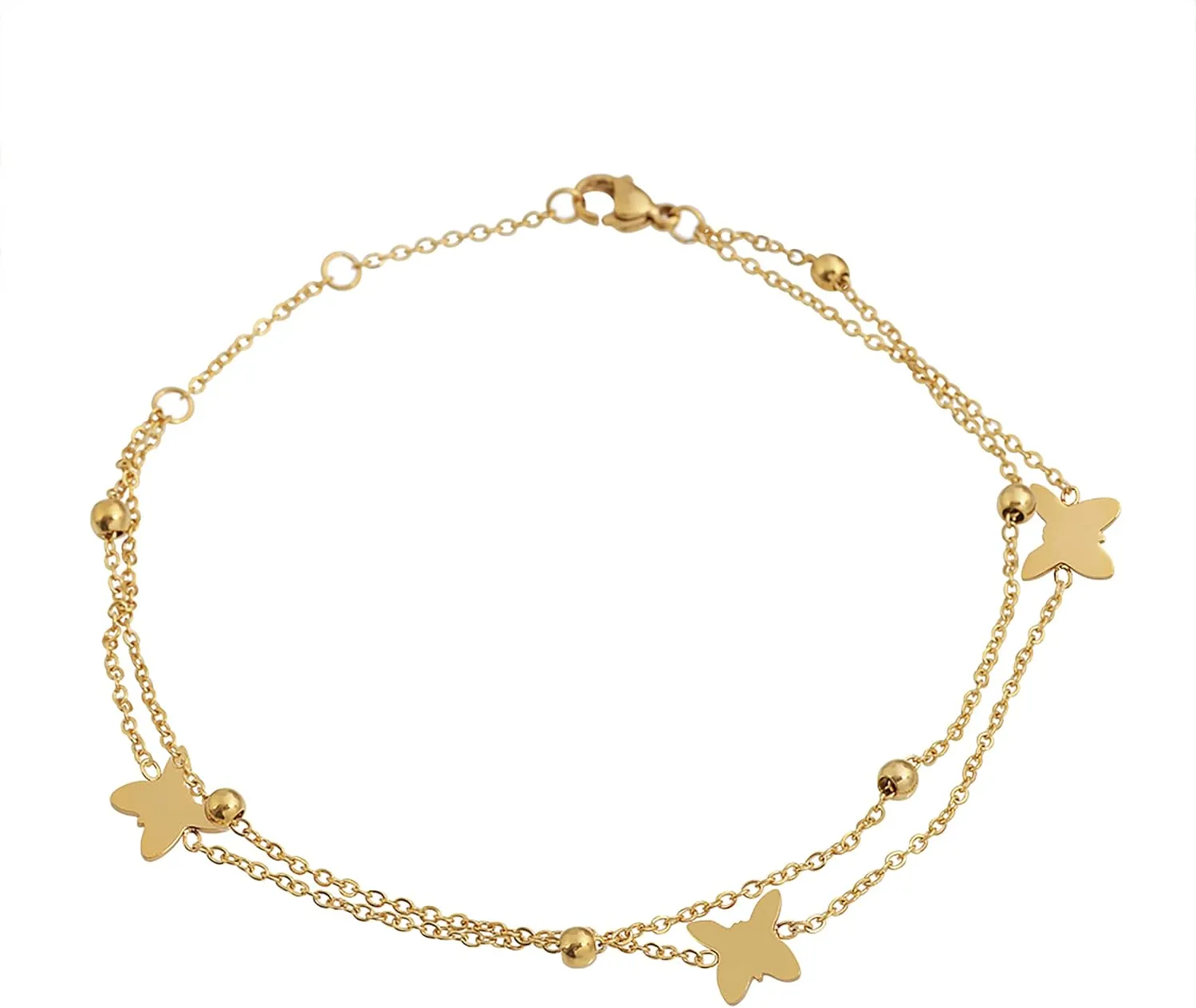 Edforce Stainless Steel Charms Anklet Foot Bracelet for Women
