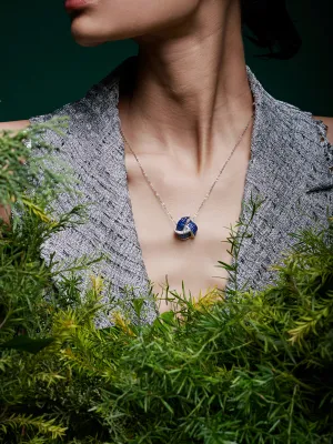 Enchanted Triad Blossom Pendant With Silver Chain