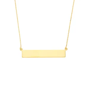 Engravable Bar Adjustable Necklace