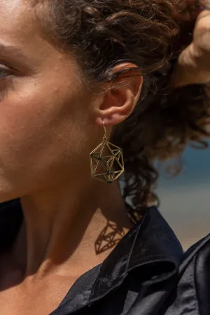 Enigma Earrings - Brass