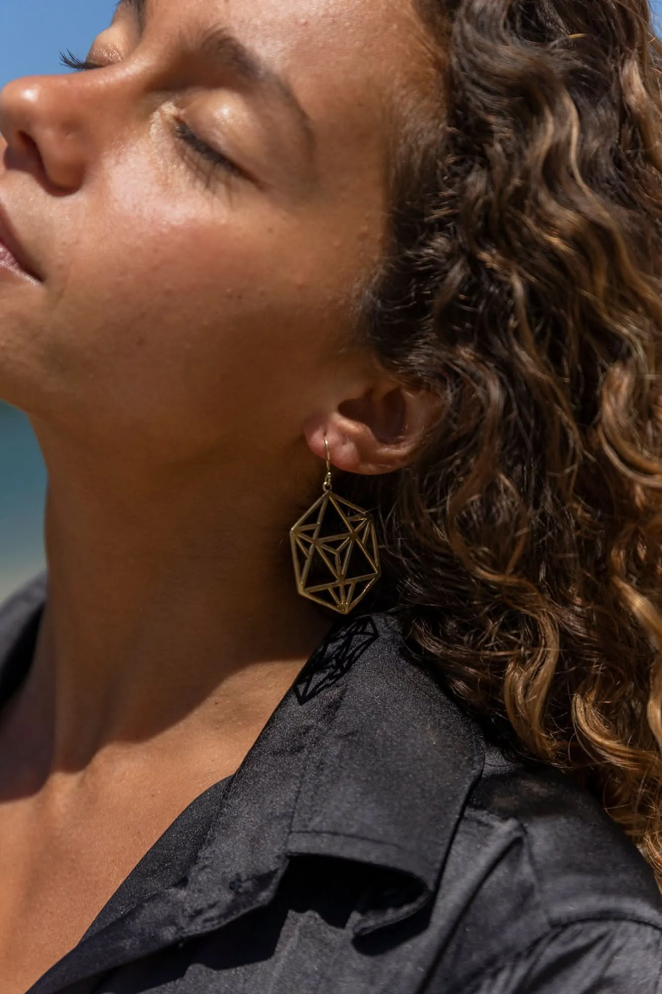 Enigma Earrings - Brass