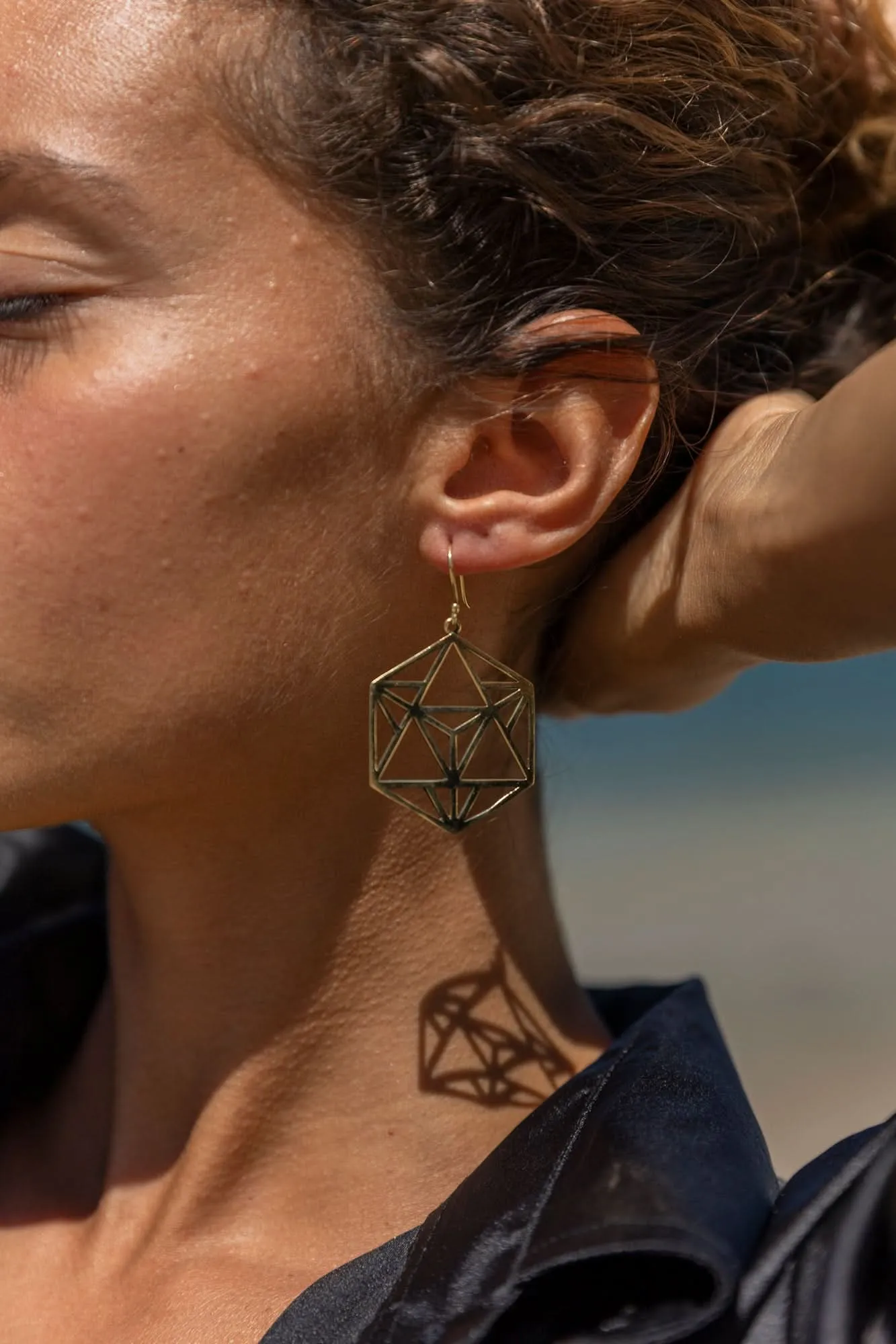 Enigma Earrings - Brass