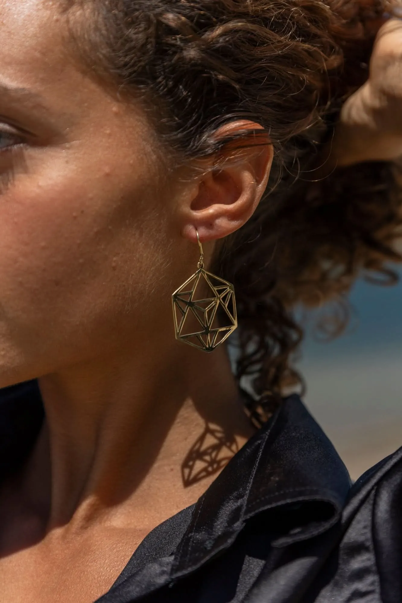 Enigma Earrings - Brass