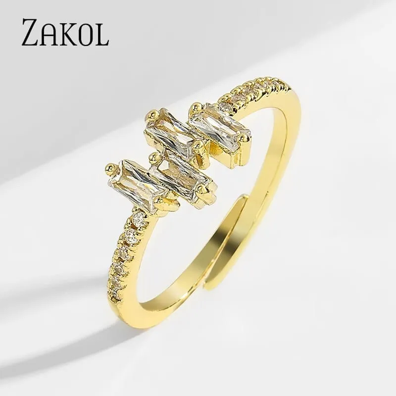 Eternity Luxury Green Stackable Chic Rings for Women Statement Finger Ring