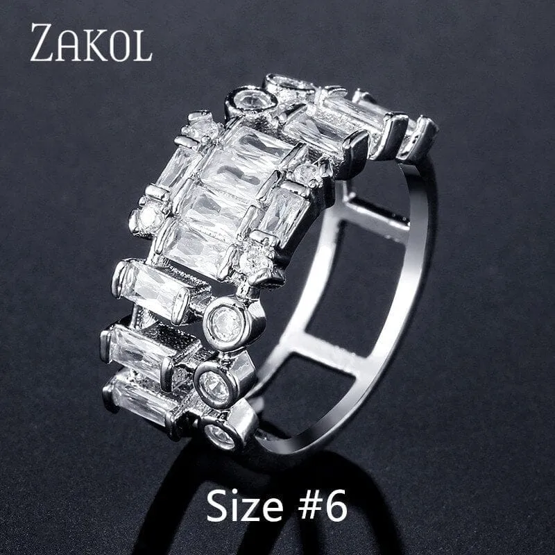 Eternity Luxury Green Stackable Chic Rings for Women Statement Finger Ring