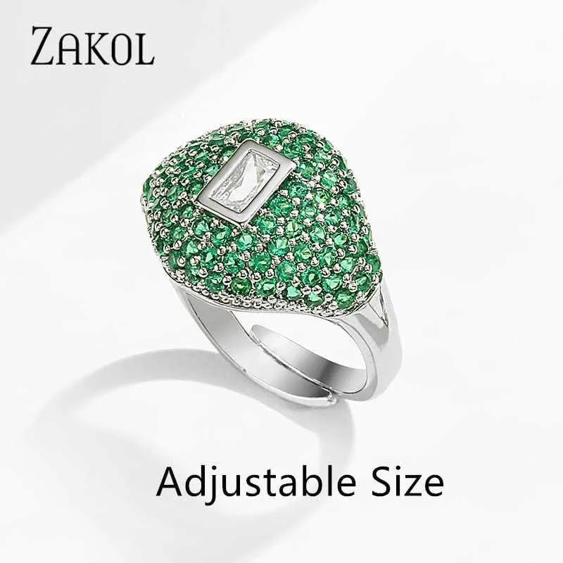 Eternity Luxury Green Stackable Chic Rings for Women Statement Finger Ring