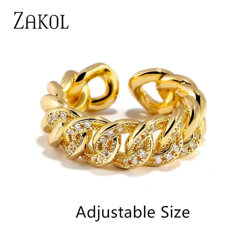 Eternity Luxury Green Stackable Chic Rings for Women Statement Finger Ring