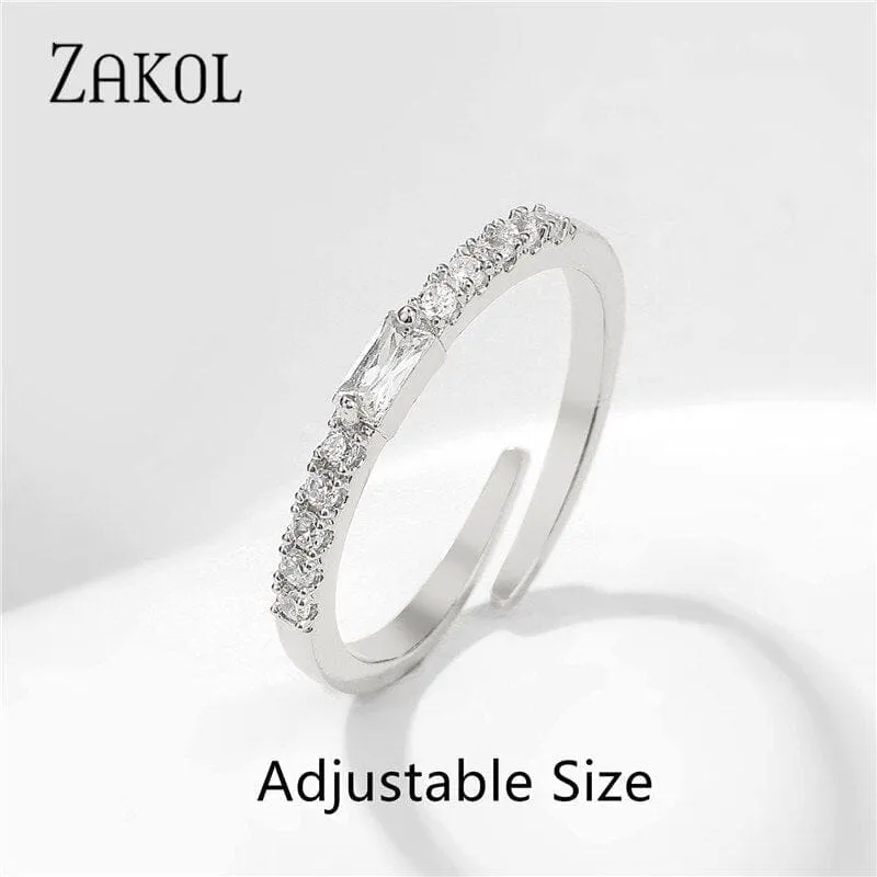 Eternity Luxury Green Stackable Chic Rings for Women Statement Finger Ring