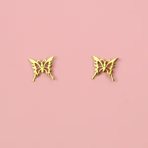 Ethereal Butterfly Stud Earrings (Gold Plated)