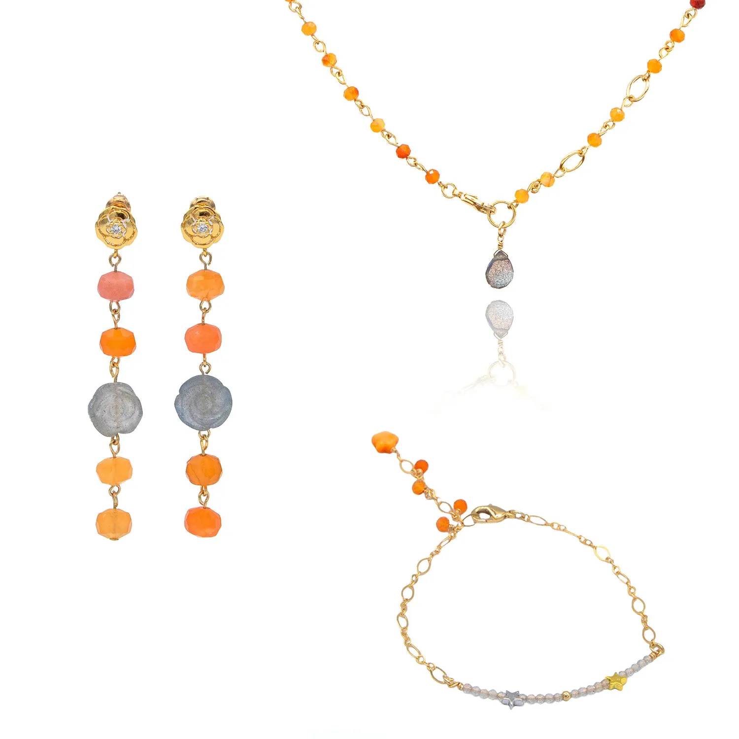 Ethereal Orange Earrings