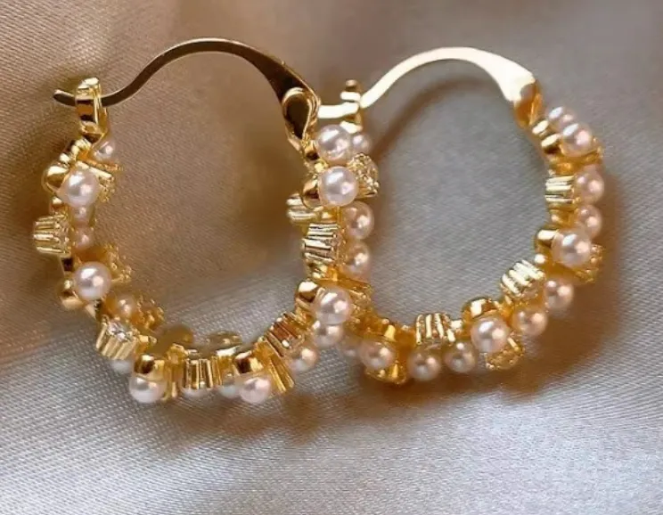 Ethereal Pearl Hoops