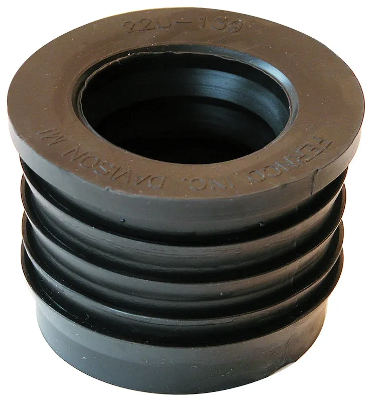 Fernco P22U-139 Donut, 2 x 1-1/2 in, SV x Hub, SCH 40 Schedule, 4.3 psi Pressure :EA: QUANTITY: 1