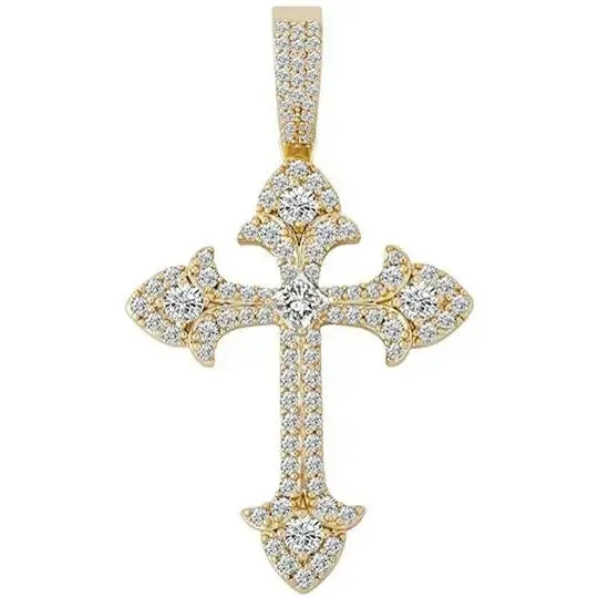 Fleur de Lis Cross Pendant