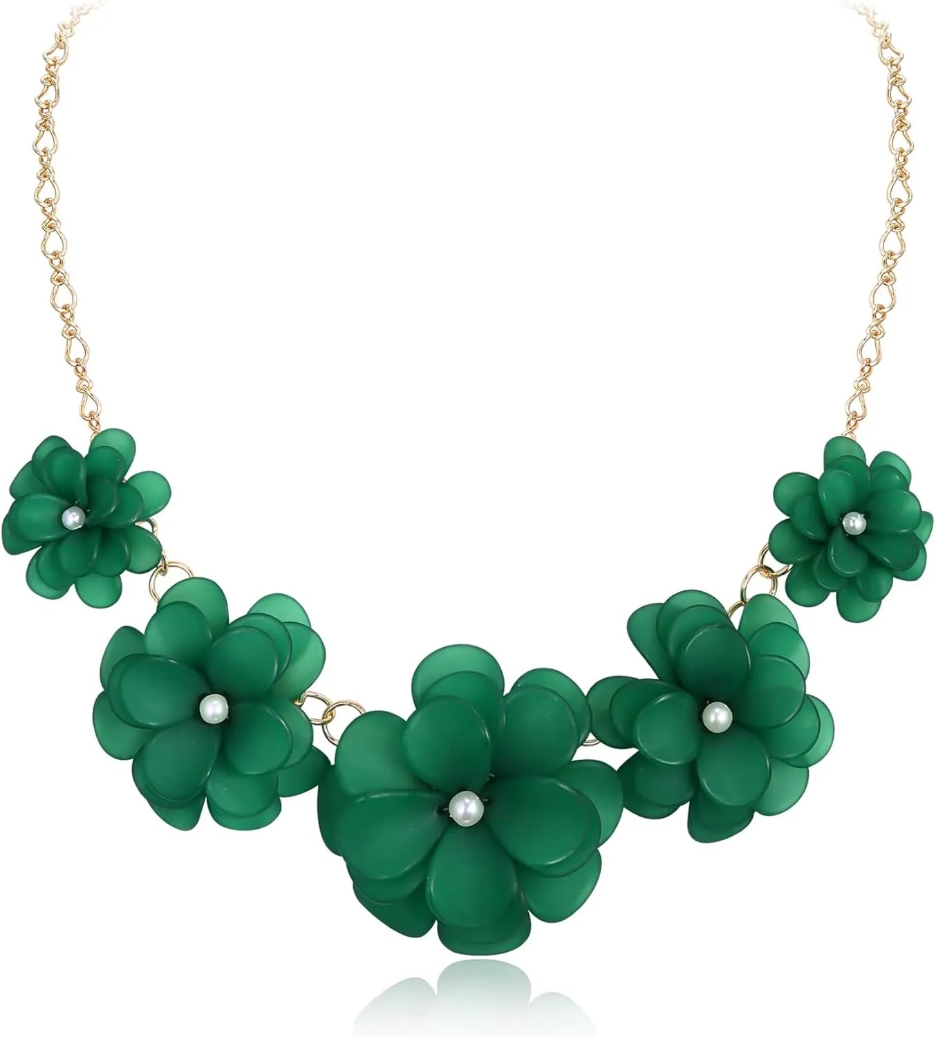 Flyonce Flower Collar Necklace, Floral Flowers Statement Summer Beach Chokers Necklaces for Women