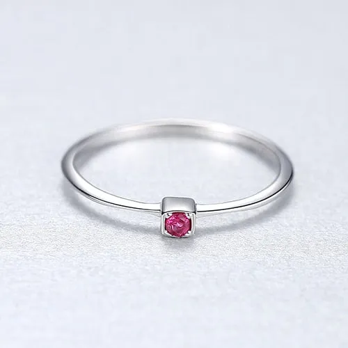 Gem&Time Real 925 Sterling Silver Ring Gree Red Topaz Rings For Women Gemstone Engagement Rings Silver 925 Jewelry Anillos Mujer