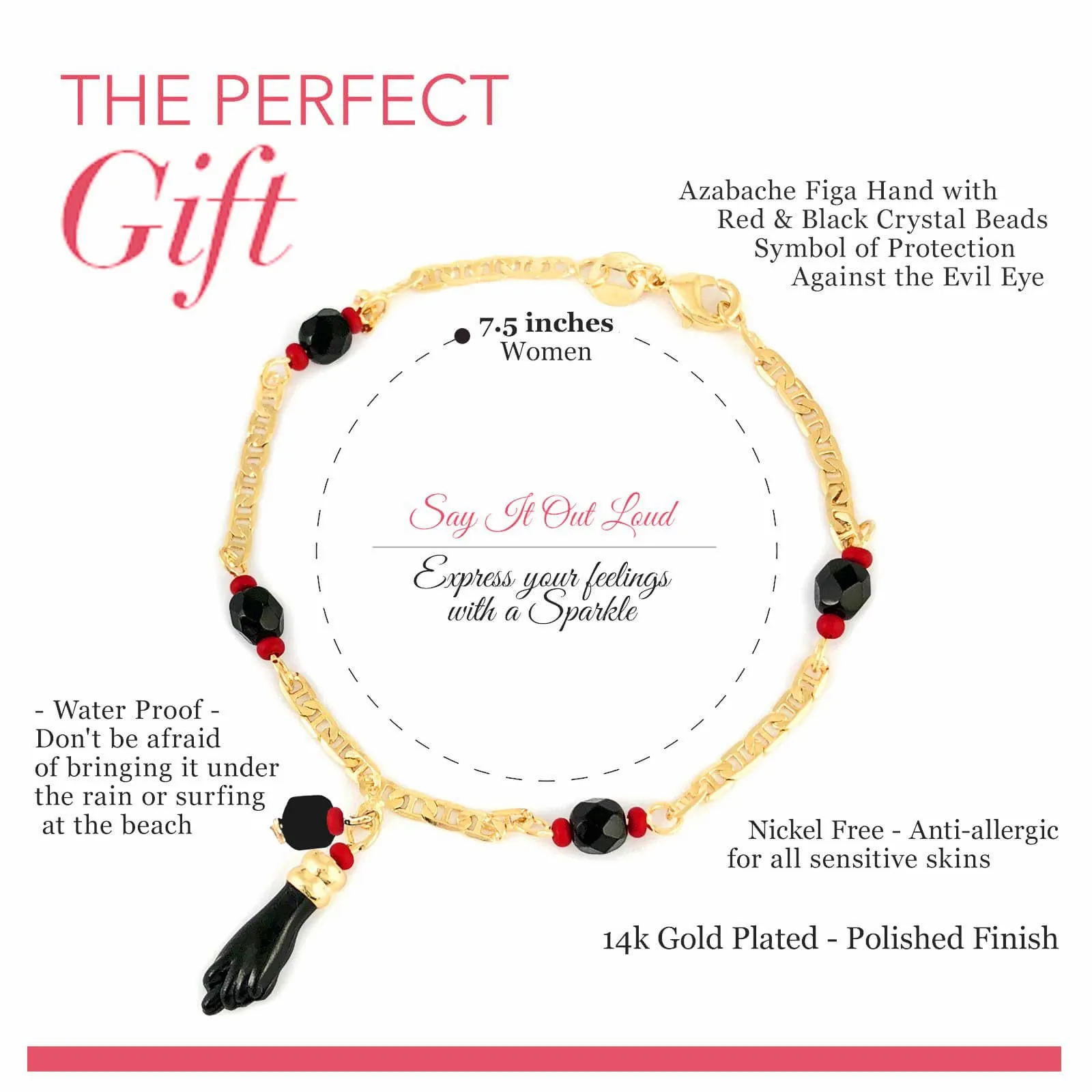 Genuine Jet Black Azabache Bracelet and Necklace for Evil Eye