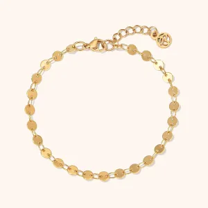 Gold Filled Disc Chain Anklet