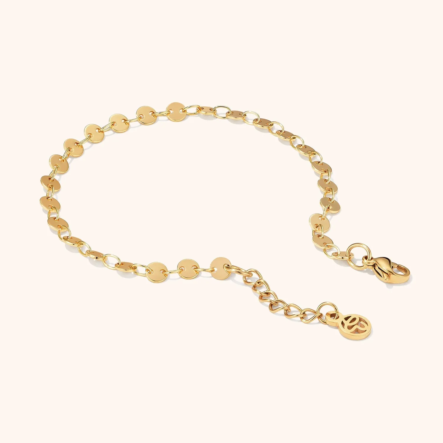 Gold Filled Disc Chain Anklet