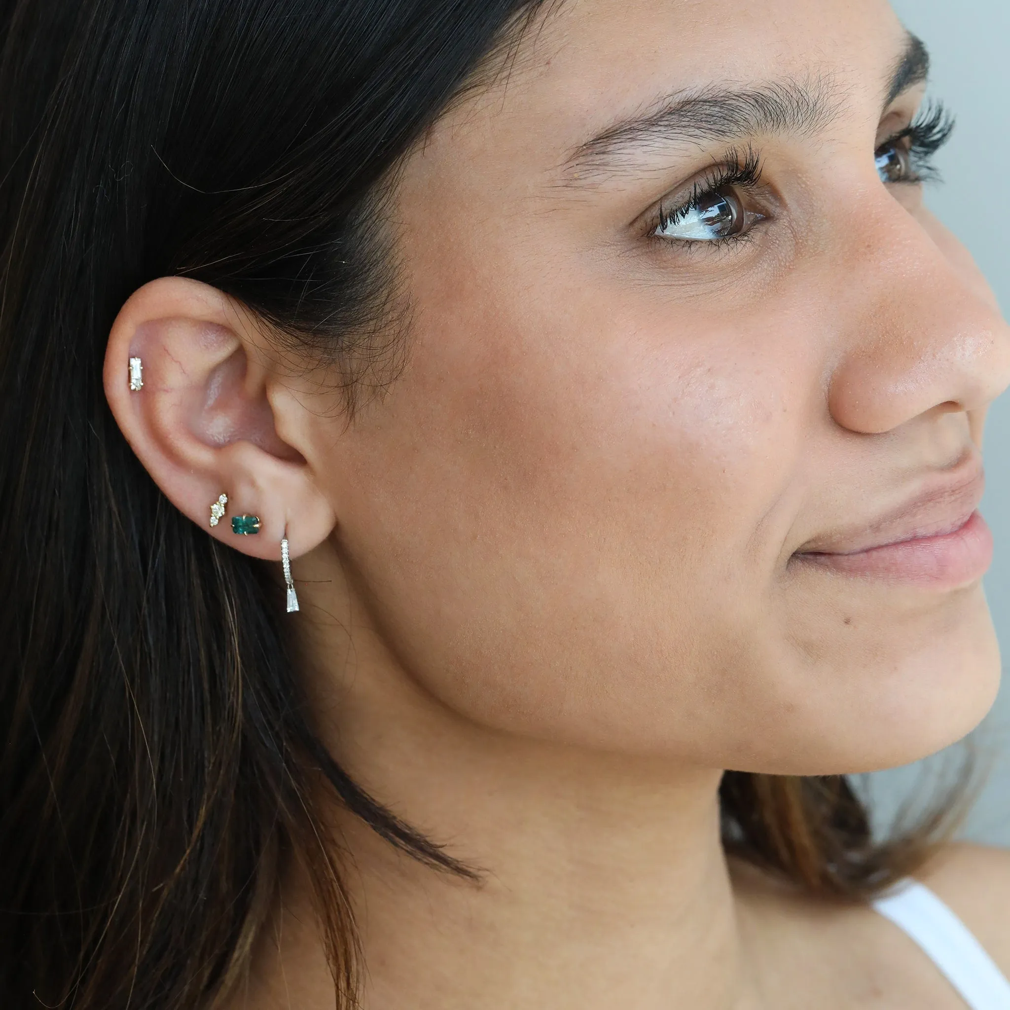 Gold Hanley Triple Diamond Stud