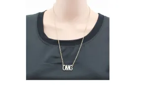 Gold OMG Pendant Necklace