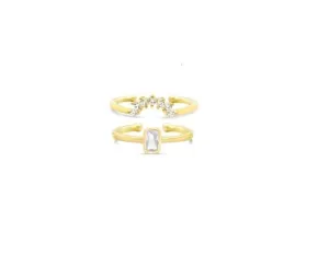 Gold Royal Stacked Boxed Pretty Little Rings
