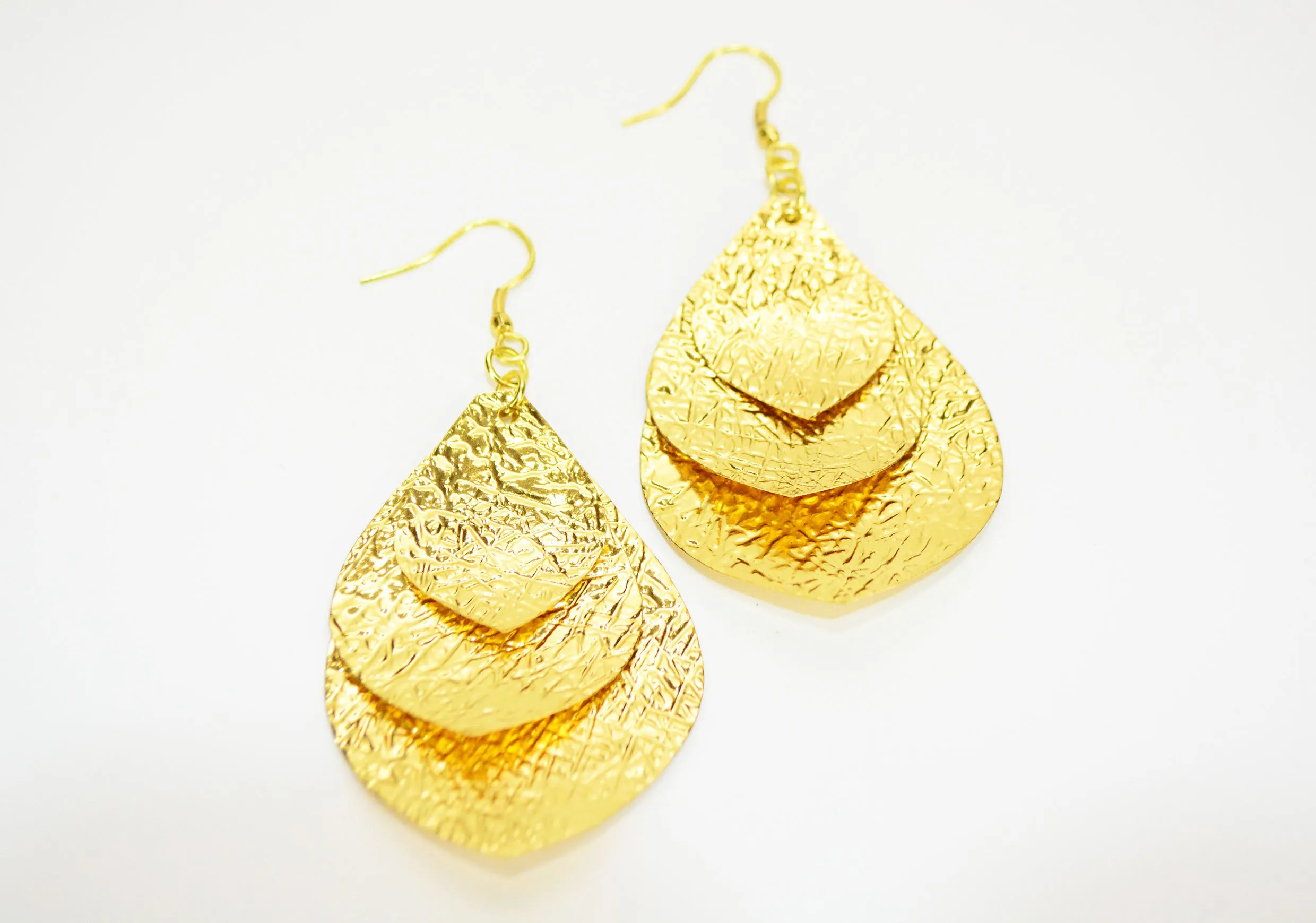 Golden Leaves Statement Earrings