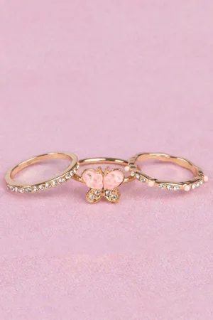 Great Pretenders 92002 Boutique Chic Butterfly Garden Rings